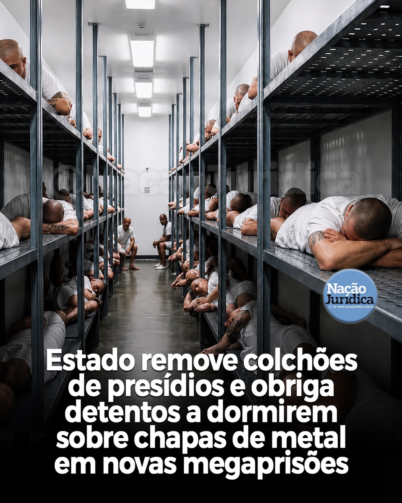 Estado remove colchões de presídios e obriga detentos a dormirem sobre chapas de metal